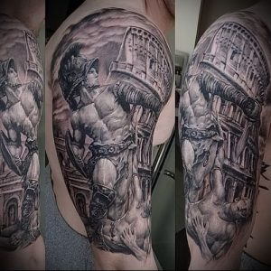 Гладиатор в татуировке для статьи про значение рисунка - 34