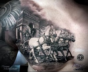 Гладиатор в татуировке для статьи про значение рисунка - 42