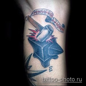 фото татуировки молот - значение - пример интересного рисунка тату - 017 tatufoto.com