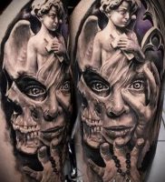 фото тату демон — значение — пример интересного рисунка тату — 023 tattoo-photo.ru