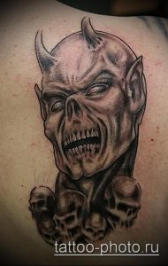 фото тату демон - значение - пример интересного рисунка тату - 032 tattoo-photo.ru
