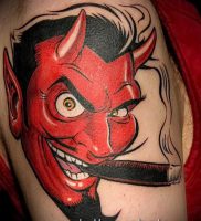 фото тату демон — значение — пример интересного рисунка тату — 037 tattoo-photo.ru