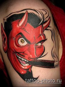 фото тату демон - значение - пример интересного рисунка тату - 037 tattoo-photo.ru