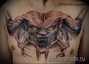 фото тату демон - значение - пример интересного рисунка тату - 038 tattoo-photo.ru