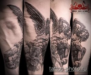 фото тату демон - значение - пример интересного рисунка тату - 002 tattoo-photo.ru
