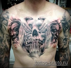 фото тату демон - значение - пример интересного рисунка тату - 007 tattoo-photo.ru