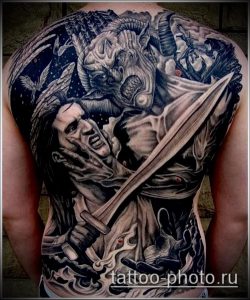 фото тату демон - значение - пример интересного рисунка тату - 012 tattoo-photo.ru