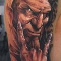 фото тату демон - значение - пример интересного рисунка тату - 016 tattoo-photo.ru