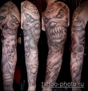 фото тату демон - значение - пример интересного рисунка тату - 018 tattoo-photo.ru