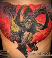 фото тату демон — значение — пример интересного рисунка тату — 020 tattoo-photo.ru
