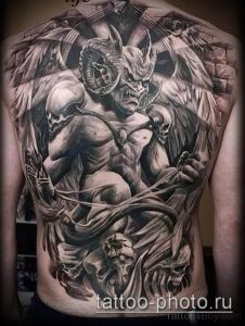 фото тату демон - значение - пример интересного рисунка тату - 026 tattoo-photo.ru
