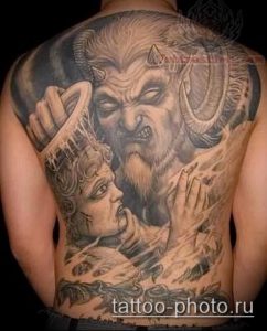 фото тату демон - значение - пример интересного рисунка тату - 029 tattoo-photo.ru