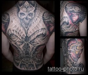 фото тату демон - значение - пример интересного рисунка тату - 030 tattoo-photo.ru
