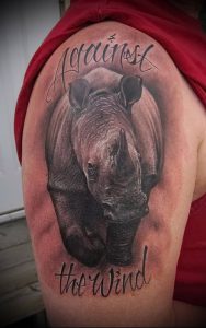 фото тату носорог (rhino tattoo) (значение) - пример рисунка - 022 tatufoto.com