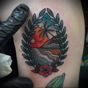 фото тату венок (tattoo wreath) (значение) - пример рисунка - 024 tatufoto.com