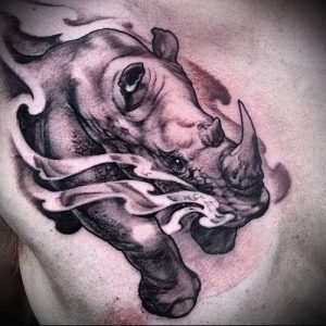 фото тату носорог (rhino tattoo) (значение) - пример рисунка - 017 tatufoto.com