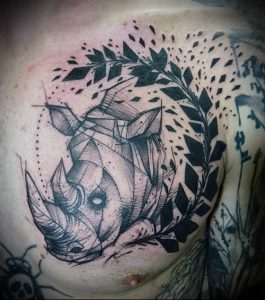 фото тату носорог (rhino tattoo) (значение) - пример рисунка - 021 tatufoto.com
