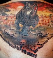 фото тату носорог (rhino tattoo) (значение) — пример рисунка — 030 tatufoto.com