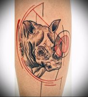 фото тату носорог (rhino tattoo) (значение) — пример рисунка — 038 tatufoto.com