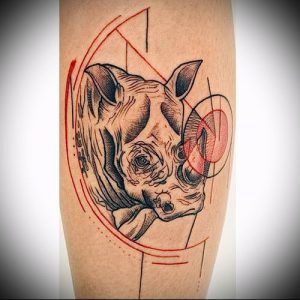 фото тату носорог (rhino tattoo) (значение) - пример рисунка - 038 tatufoto.com