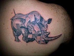фото тату носорог (rhino tattoo) (значение) - пример рисунка - 039 tatufoto.com