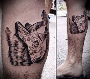 фото тату носорог (rhino tattoo) (значение) - пример рисунка - 044 tatufoto.com