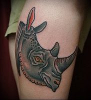 фото тату носорог (rhino tattoo) (значение) — пример рисунка — 045 tatufoto.com
