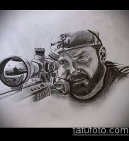 фото тату прицел (tattoo sniper scope) (значение) — пример рисунка — 009 tatufoto.com