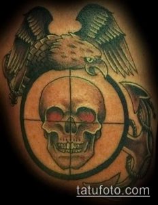 фото тату прицел (tattoo sniper scope) (значение) - пример рисунка - 010 tatufoto.com