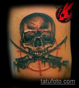 фото тату прицел (tattoo sniper scope) (значение) - пример рисунка - 011 tatufoto.com