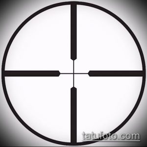 фото тату прицел (tattoo sniper scope) (значение) - пример рисунка - 022 tatufoto.com