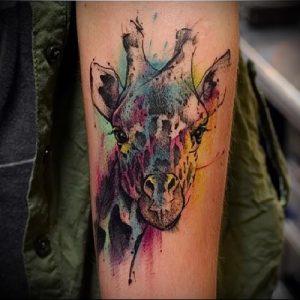 фото тату ЖИРАФ (Tattoo giraffe) (значение) - пример рисунка - 002 tatufoto.com