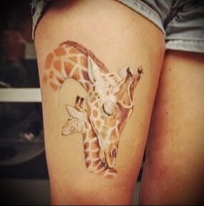 фото тату ЖИРАФ (Tattoo giraffe) (значение) - пример рисунка - 013 tatufoto.com