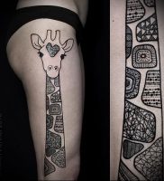 фото тату ЖИРАФ (Tattoo giraffe) (значение) — пример рисунка — 054 tatufoto.com