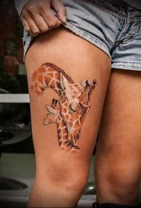 фото тату ЖИРАФ (Tattoo giraffe) (значение) - пример рисунка - 006 tatufoto.com