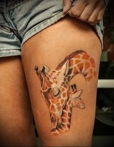 фото тату ЖИРАФ (Tattoo giraffe) (значение) - пример рисунка - 014 tatufoto.com