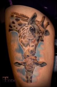 фото тату ЖИРАФ (Tattoo giraffe) (значение) - пример рисунка - 021 tatufoto.com