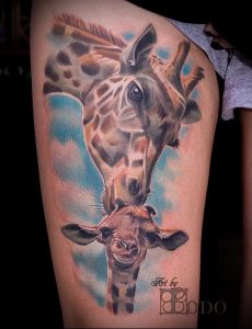фото тату ЖИРАФ (Tattoo giraffe) (значение) - пример рисунка - 039 tatufoto.com