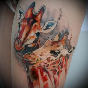 фото тату ЖИРАФ (Tattoo giraffe) (значение) - пример рисунка - 050 tatufoto.com