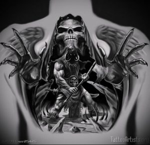 Фото тату Смерть (Death tattoo example) (значение) - пример рисунка - 003 tatufoto.com