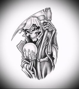 Фото тату Смерть (Death tattoo example) (значение) - пример рисунка - 054 tatufoto.com