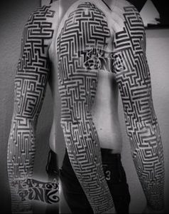Фото тату лабиринт - пример - 29052017 - пример - 001 tattoo maze