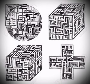 Фото тату лабиринт - пример - 29052017 - пример - 034 tattoo maze