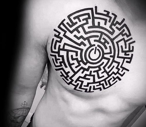 Фото тату лабиринт - пример - 29052017 - пример - 067 tattoo maze