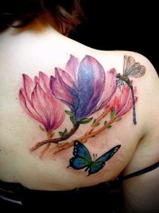 Фото тату магнолия - 30052017 - пример - 022 Magnolia tattoo