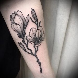 Фото тату магнолия - 30052017 - пример - 025 Magnolia tattoo