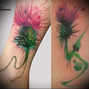 Фото татуировки чертополох - пример рисунка - 26052017 - пример - 023 Tattoo thistles