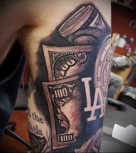Фото тату деньги пример рисунка на теле - 16062017 - пример - 007 Tattoo money
