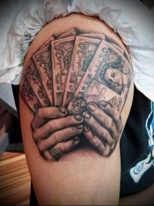 Фото тату деньги пример рисунка на теле - 16062017 - пример - 020 Tattoo money