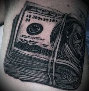 Фото тату деньги пример рисунка на теле - 16062017 - пример - 021 Tattoo money